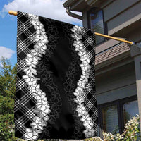 Hawaii Aloha Plumeria Lei Black Palaka Garden Flag LT7 - Polynesian Pride