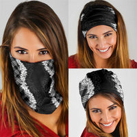 Hawaii Aloha Plumeria Lei Black Palaka Neck Gaiter LT7 - Polynesian Pride
