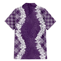 Hawaii Aloha Plumeria Lei Violet Palaka Family Matching Mermaid Dress and Hawaiian Shirt LT7 - Polynesian Pride