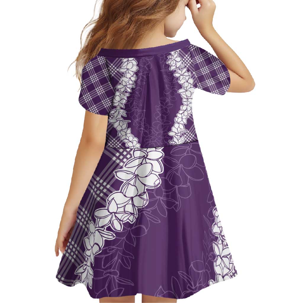 Hawaii Aloha Plumeria Lei Violet Palaka Family Matching Off Shoulder Maxi Dress and Hawaiian Shirt LT7 - Polynesian Pride
