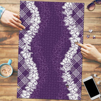 Hawaii Aloha Plumeria Lei Violet Palaka Puzzle - Polynesian Pride