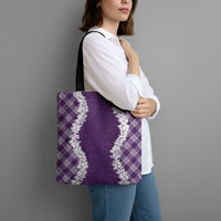 Hawaii Aloha Plumeria Lei Violet Palaka Tote Bag LT7 - Polynesian Pride