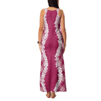 Hawaii Aloha Plumeria Lei Fuschia Palaka Family Matching Tank Maxi Dress and Hawaiian Shirt LT7 - Polynesian Pride