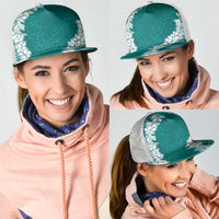 Hawaii Aloha Plumeria Lei Teal Palaka Mesh Trucker Cap LT7
