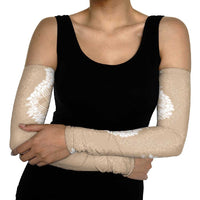 Hawaii Aloha Plumeria Lei Beige Palaka Arm Sleeves - Polynesian Pride