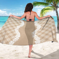 Hawaii Aloha Plumeria Lei Beige Palaka Sarong LT7 - Polynesian Pride