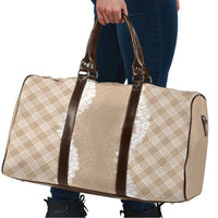 Hawaii Aloha Plumeria Lei Beige Palaka Travel Bag - Polynesian Pride