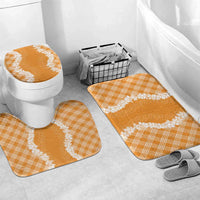 Hawaii Aloha Plumeria Lei Orange Palaka Bathroom Set - Polynesian Pride