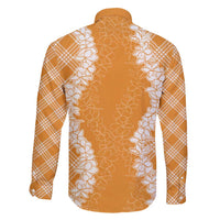 Hawaii Aloha Plumeria Lei Orange Palaka Family Matching Summer Maxi Dress and Hawaiian Shirt LT7 - Polynesian Pride