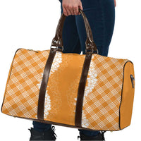 Hawaii Aloha Plumeria Lei Orange Palaka Travel Bag - Polynesian Pride