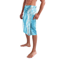 Hawaii Aloha Plumeria Lei Turquoise Palaka Lavalava - Polynesian Pride