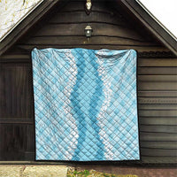 Hawaii Aloha Plumeria Lei Turquoise Palaka Quilt LT7 - Polynesian Pride