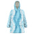 Hawaii Aloha Plumeria Lei Turquoise Palaka Wearable Blanket Hoodie - Polynesian Pride