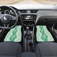 Hawaii Aloha Plumeria Lei Mint Palaka Car Mats - Polynesian Pride