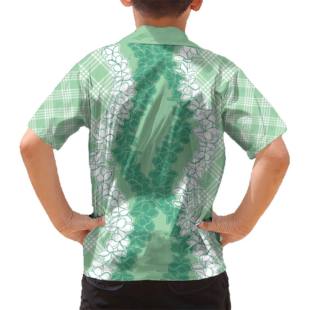 Hawaii Aloha Plumeria Lei Mint Palaka Hawaiian Shirt - Polynesian Pride