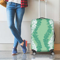 Hawaii Aloha Plumeria Lei Mint Palaka Luggage Cover - Polynesian Pride