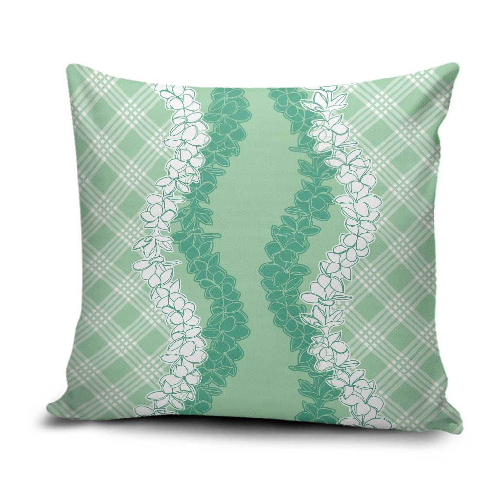 Hawaii Aloha Plumeria Lei Mint Palaka Pillow Cover LT7 Mint - Polynesian Pride