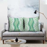 Hawaii Aloha Plumeria Lei Mint Palaka Pillow Cover LT7 - Polynesian Pride