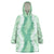 Hawaii Aloha Plumeria Lei Mint Palaka Wearable Blanket Hoodie - Polynesian Pride