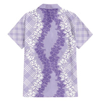Hawaii Aloha Plumeria Lei Lavender Palaka Family Matching Summer Maxi Dress and Hawaiian Shirt LT7 - Polynesian Pride