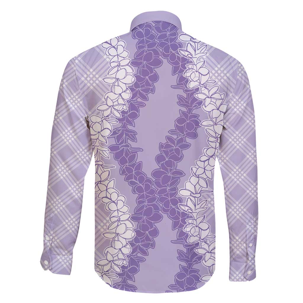 Hawaii Aloha Plumeria Lei Lavender Palaka Family Matching Summer Maxi Dress and Hawaiian Shirt LT7 - Polynesian Pride