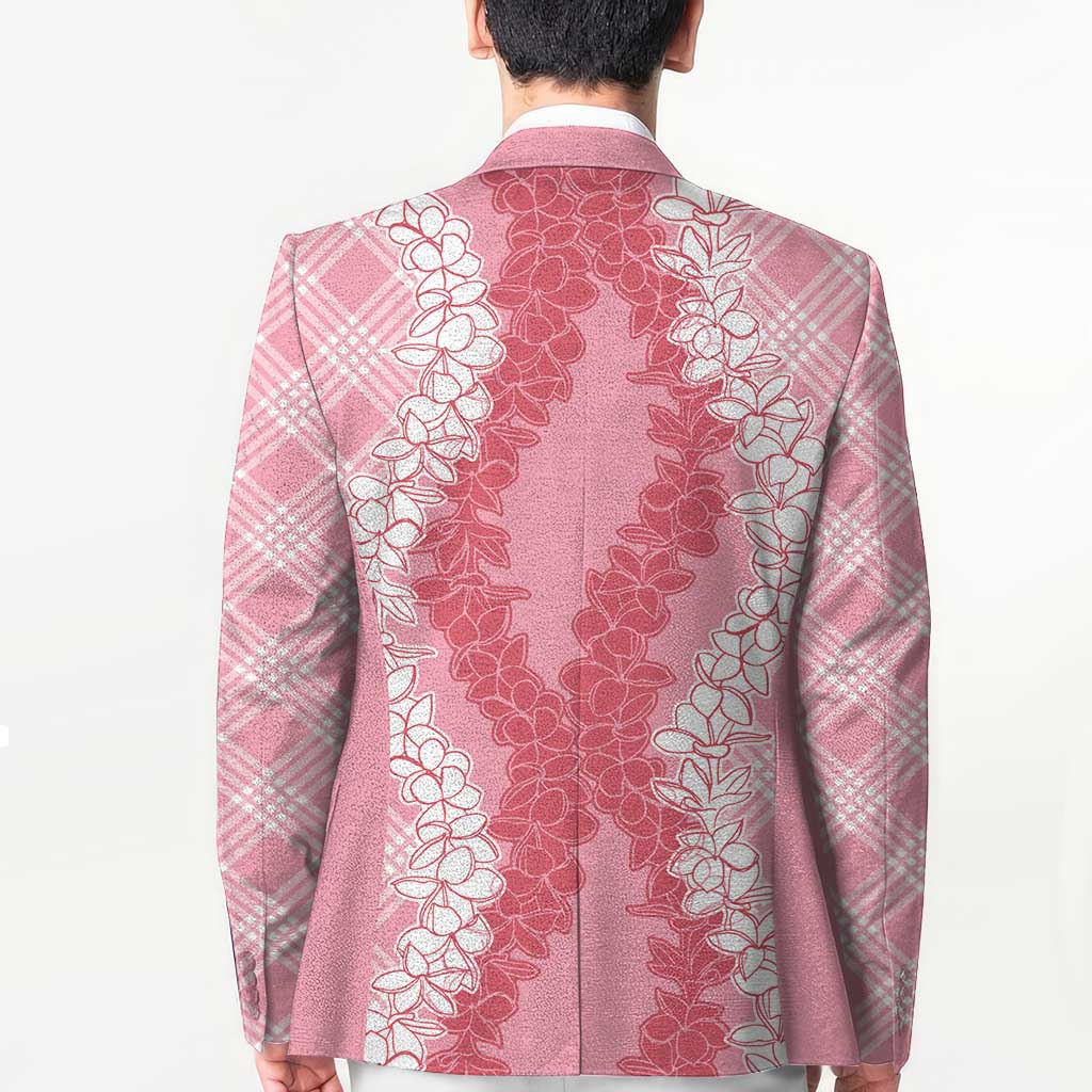 Hawaii Aloha Plumeria Lei Pink Palaka Blazer - Polynesian Pride