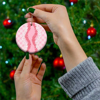 Hawaii Aloha Plumeria Lei Pink Palaka Ceramic Ornament LT7 - Polynesian Pride