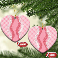 Hawaii Aloha Plumeria Lei Pink Palaka Ceramic Ornament LT7 Heart Pink - Polynesian Pride