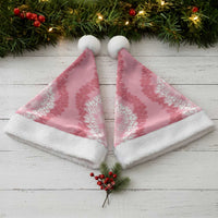 Hawaii Aloha Plumeria Lei Pink Palaka Christmas Santa Hat - Polynesian Pride