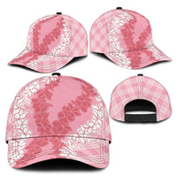 Hawaii Aloha Plumeria Lei Pink Palaka Classic Cap - Polynesian Pride