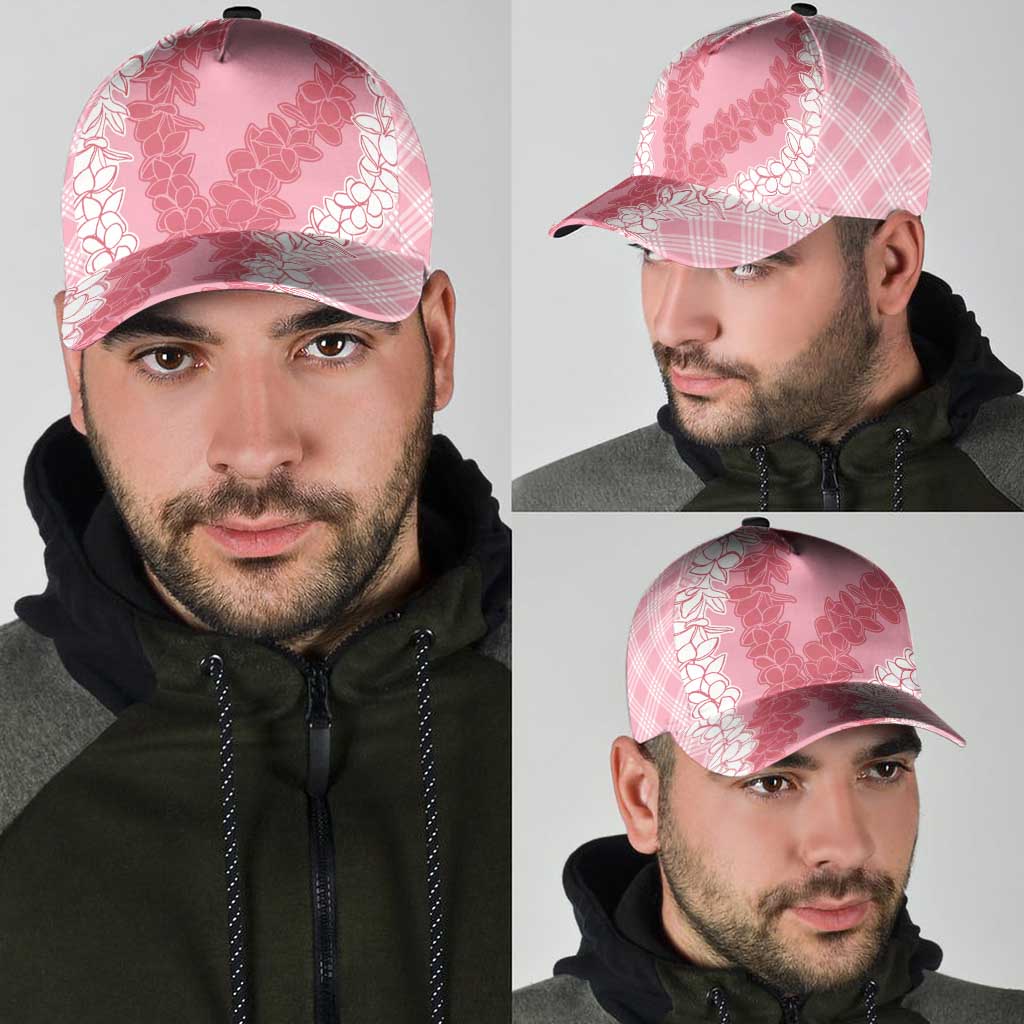Hawaii Aloha Plumeria Lei Pink Palaka Classic Cap - Polynesian Pride