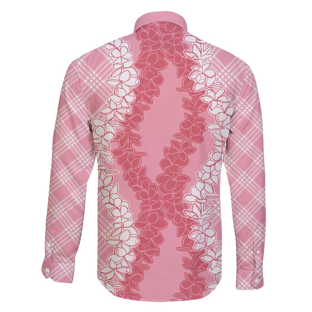 Hawaii Aloha Plumeria Lei Pink Palaka Family Matching Mermaid Dress and Hawaiian Shirt LT7 - Polynesian Pride