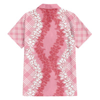 Hawaii Aloha Plumeria Lei Pink Palaka Family Matching Summer Maxi Dress and Hawaiian Shirt LT7 - Polynesian Pride