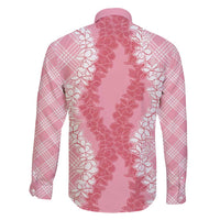 Hawaii Aloha Plumeria Lei Pink Palaka Family Matching Summer Maxi Dress and Hawaiian Shirt LT7 - Polynesian Pride