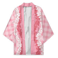 Hawaii Aloha Plumeria Lei Pink Palaka Kimono LT7 Unisex Pink - Polynesian Pride