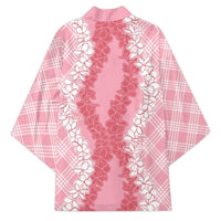 Hawaii Aloha Plumeria Lei Pink Palaka Kimono LT7 - Polynesian Pride