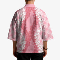 Hawaii Aloha Plumeria Lei Pink Palaka Kimono LT7 - Polynesian Pride