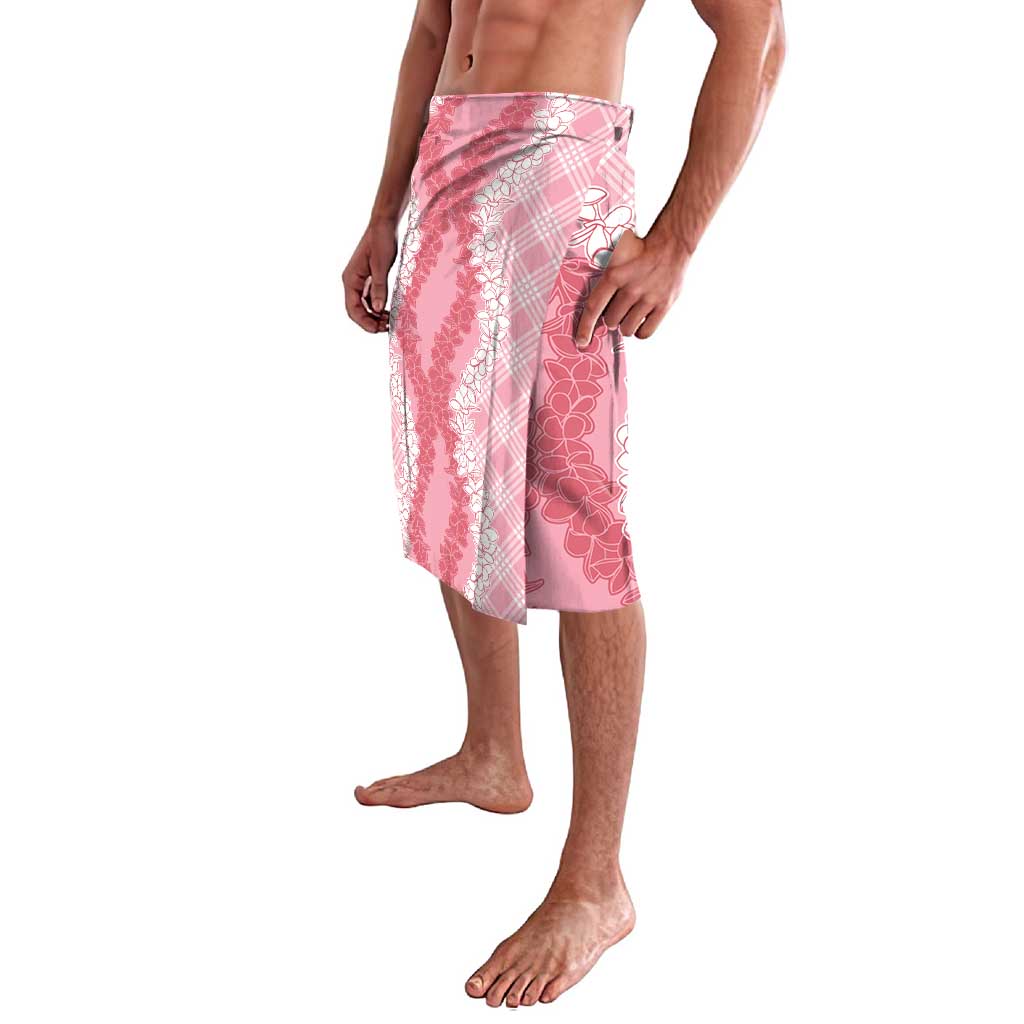 Hawaii Aloha Plumeria Lei Pink Palaka Lavalava - Polynesian Pride