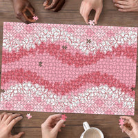 Hawaii Aloha Plumeria Lei Pink Palaka Puzzle - Polynesian Pride