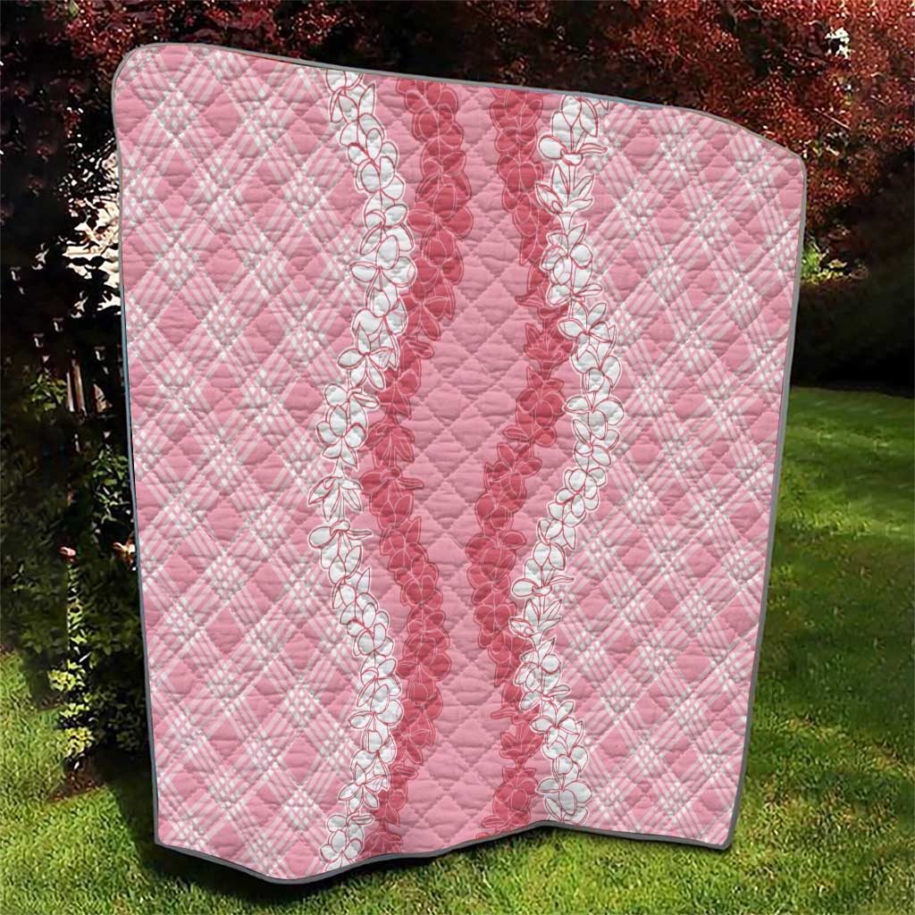 Hawaii Aloha Plumeria Lei Pink Palaka Quilt LT7 - Polynesian Pride