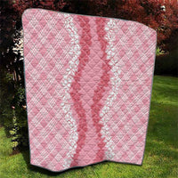 Hawaii Aloha Plumeria Lei Pink Palaka Quilt LT7 - Polynesian Pride