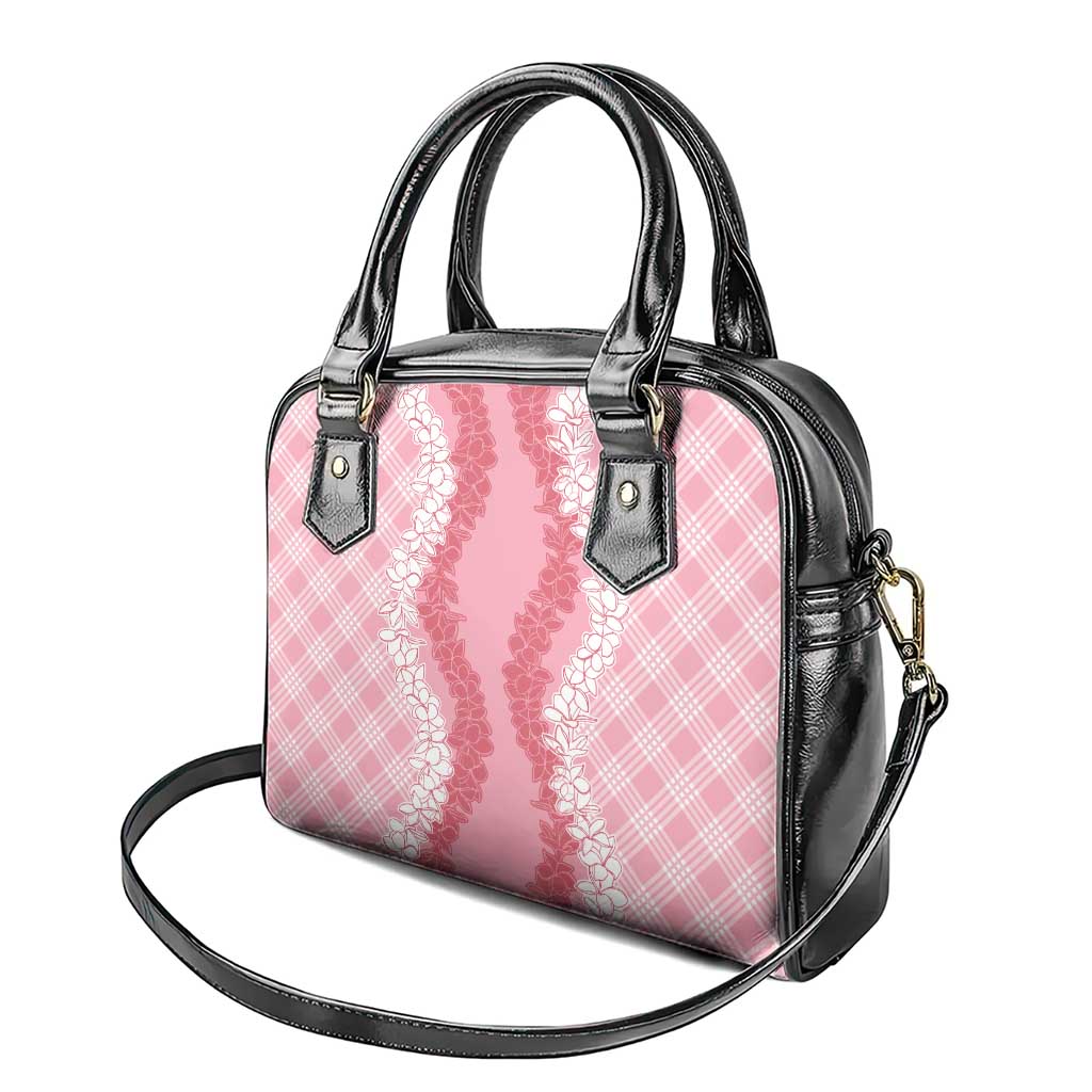 Hawaii Aloha Plumeria Lei Pink Palaka Shoulder Handbag - Polynesian Pride