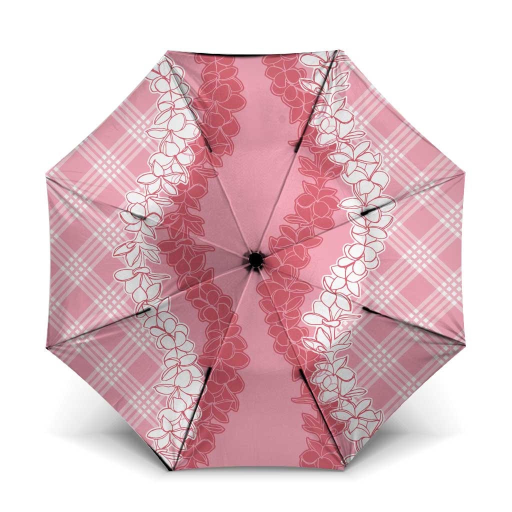 Hawaii Aloha Plumeria Lei Pink Palaka Umbrella LT7 One Size Folded 11.42 inch Opened Diameter 37.4 inch Pink - Polynesian Pride