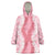 Hawaii Aloha Plumeria Lei Pink Palaka Wearable Blanket Hoodie - Polynesian Pride