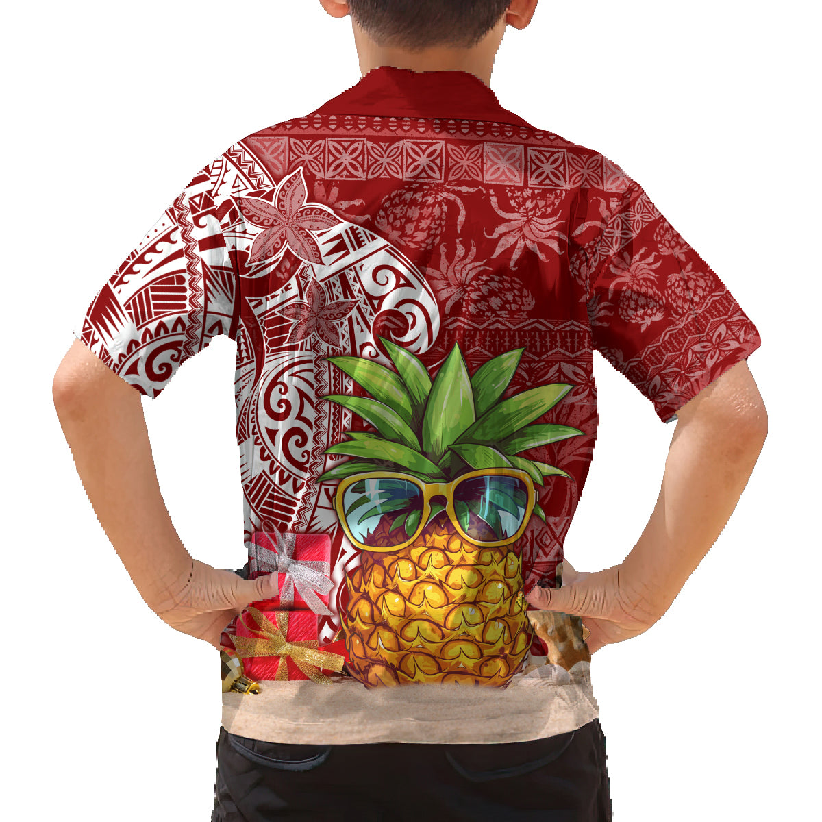 Mele Kalikimaka Hawaii Christmas Family Matching Summer Maxi Dress and Hawaiian Shirt Pineapple Party LT7 - Polynesian Pride