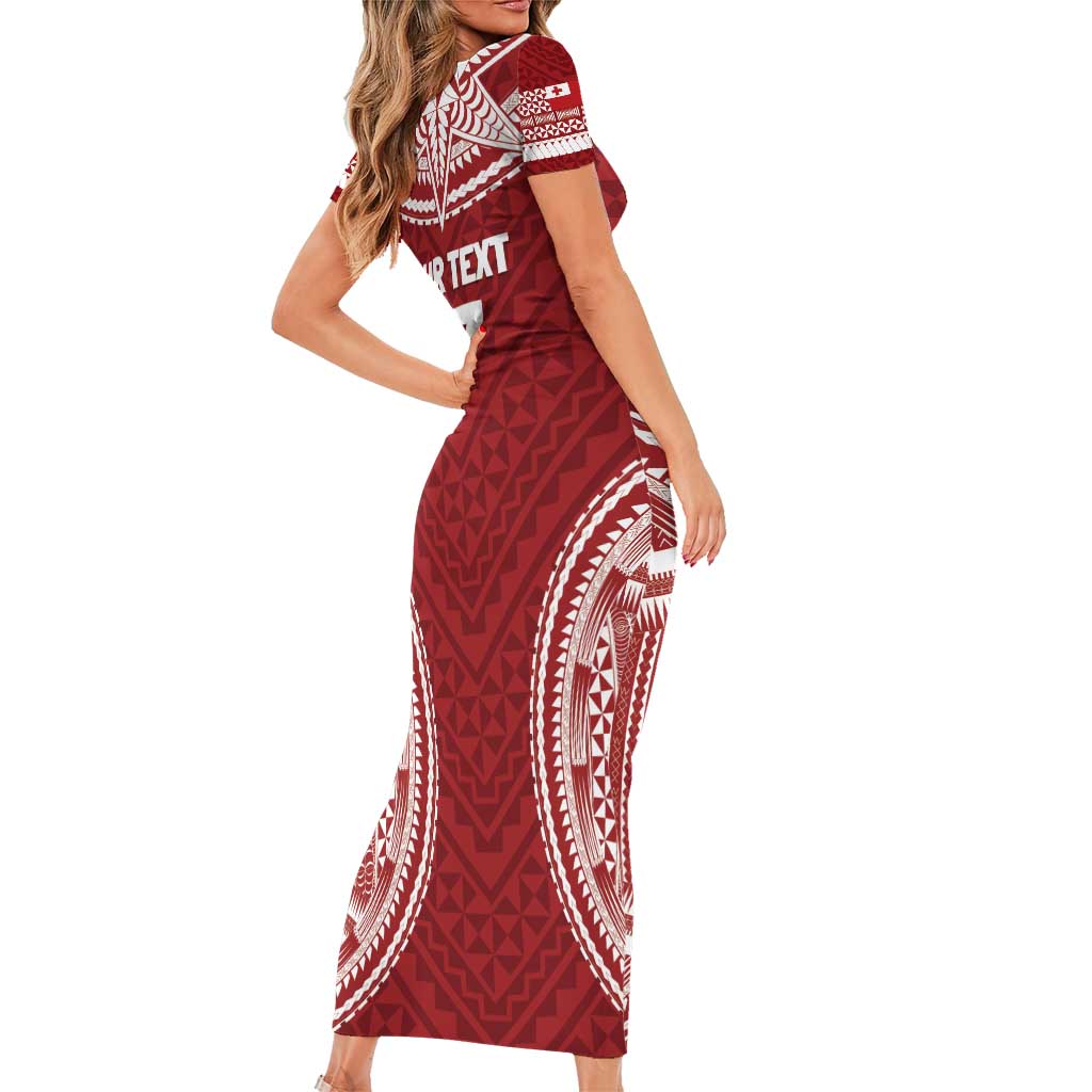 Personalized Mate Maa Tonga Rugby Family Matching Short Sleeve Bodycon Dress and Hawaiian Shirt Ofa Atu Tonga LT7 - Polynesian Pride