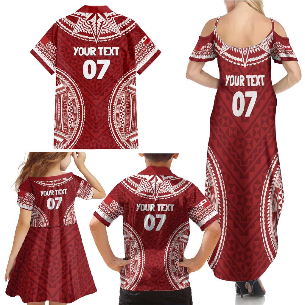 Personalized Mate Maa Tonga Rugby Family Matching Summer Maxi Dress and Hawaiian Shirt Ofa Atu Tonga LT7 - Polynesian Pride