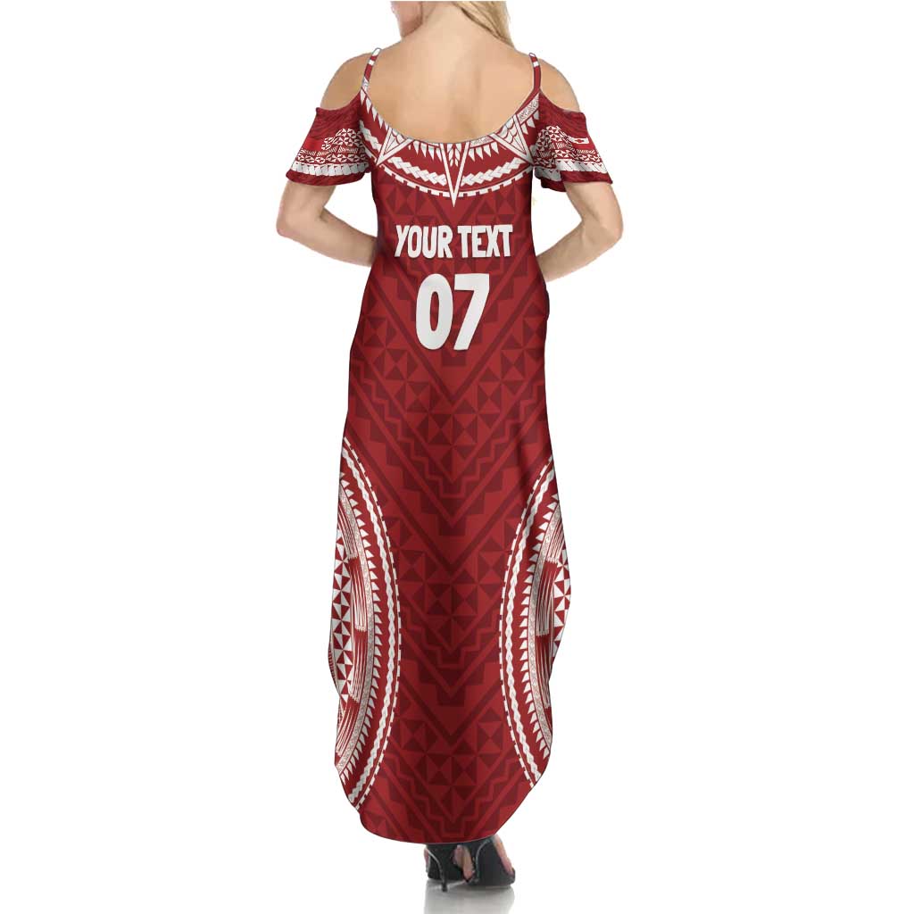 Personalized Mate Maa Tonga Rugby Family Matching Summer Maxi Dress and Hawaiian Shirt Ofa Atu Tonga LT7 - Polynesian Pride