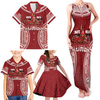 Personalized Mate Maa Tonga Rugby Family Matching Tank Maxi Dress and Hawaiian Shirt Ofa Atu Tonga LT7 - Polynesian Pride