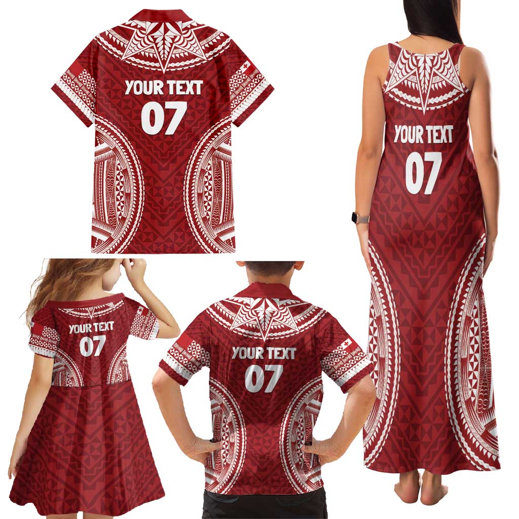 Personalized Mate Maa Tonga Rugby Family Matching Tank Maxi Dress and Hawaiian Shirt Ofa Atu Tonga LT7 - Polynesian Pride